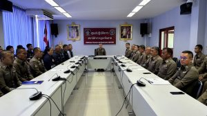 พ.ต.อ.ฐิติภัทร อุณเวทย์วานิช ผกก.สภ.หินดาด ได้เรียกข้าราชการตำรวจในสังกัดเข้ารับการอบรมชี้แจงเรื่อง การจัดการทรัพย์สินทางราชการ ของบริจาคและการจัดเก็บของกลาง