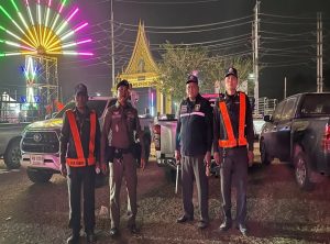 ชุดปฏิบัติการจราจร ได้อำนวยความสะดวกด้านการจราจรดูแลความปลอดภัยฯ เนื่องในงานมหรสพ